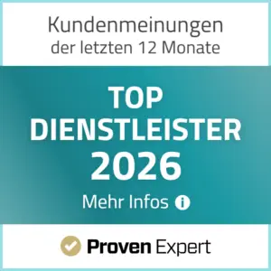 Proven Expert Top Dienstleister Badge 2026